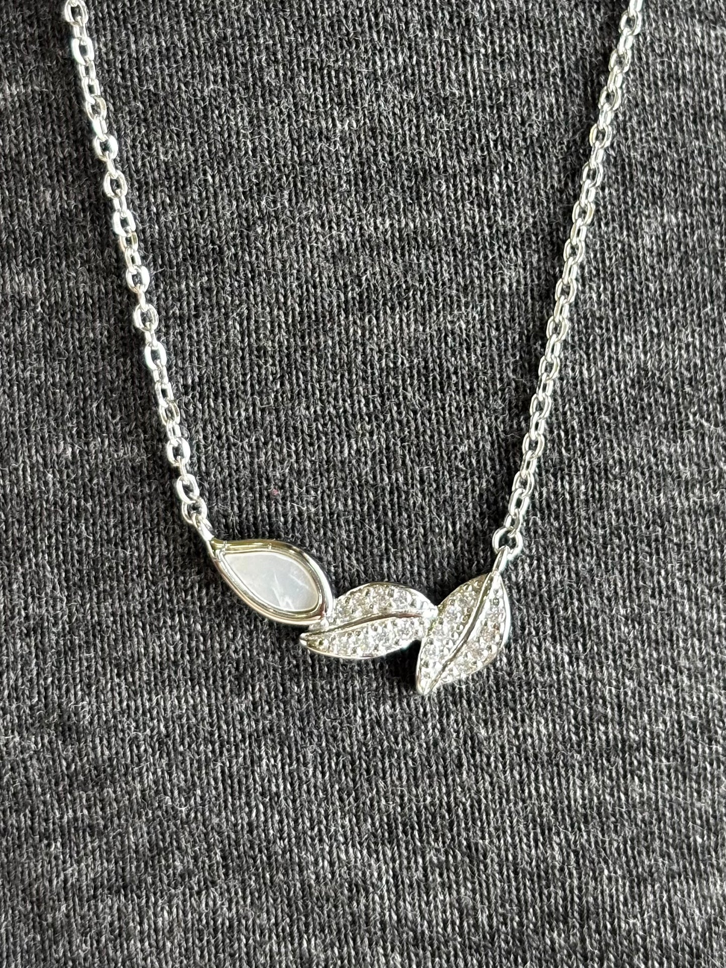 Whisper Leaf Necklace | Sterling Silver Leaf Pendant for Women