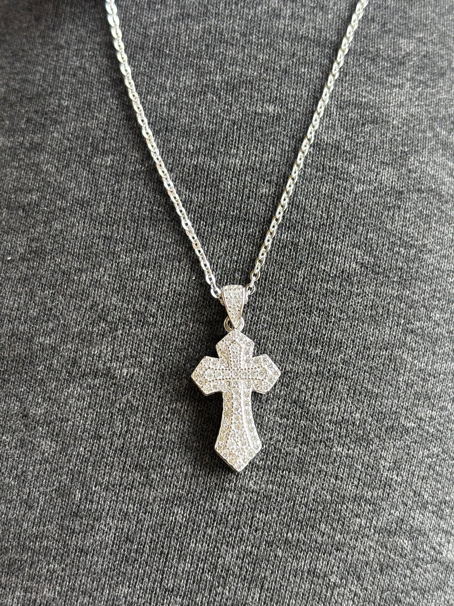 Luminous Cross Necklace | Elegant Silver Cross Pendant for Women