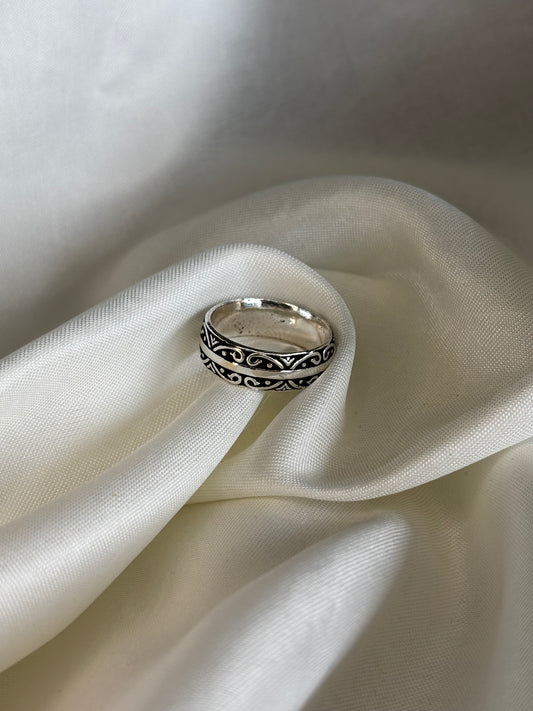 925 Oxidised Silver Unisex Ring