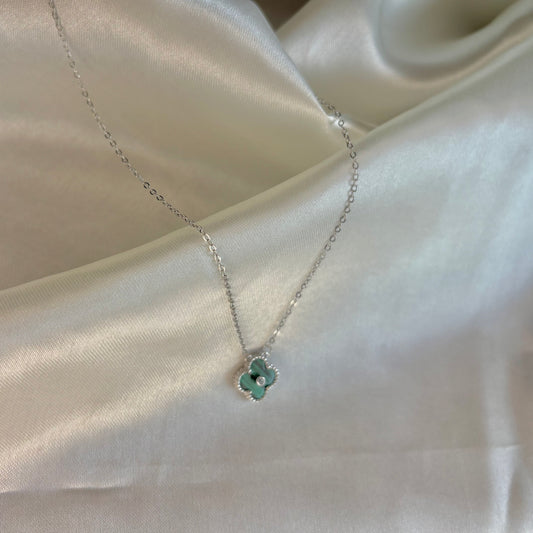 Lucky Clover Necklace | 925 Sterling Silver Pendant Necklace for Women