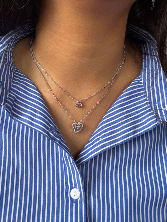 Pop Heart Necklace | 925 Sterling Silver Pendant Necklace for Women