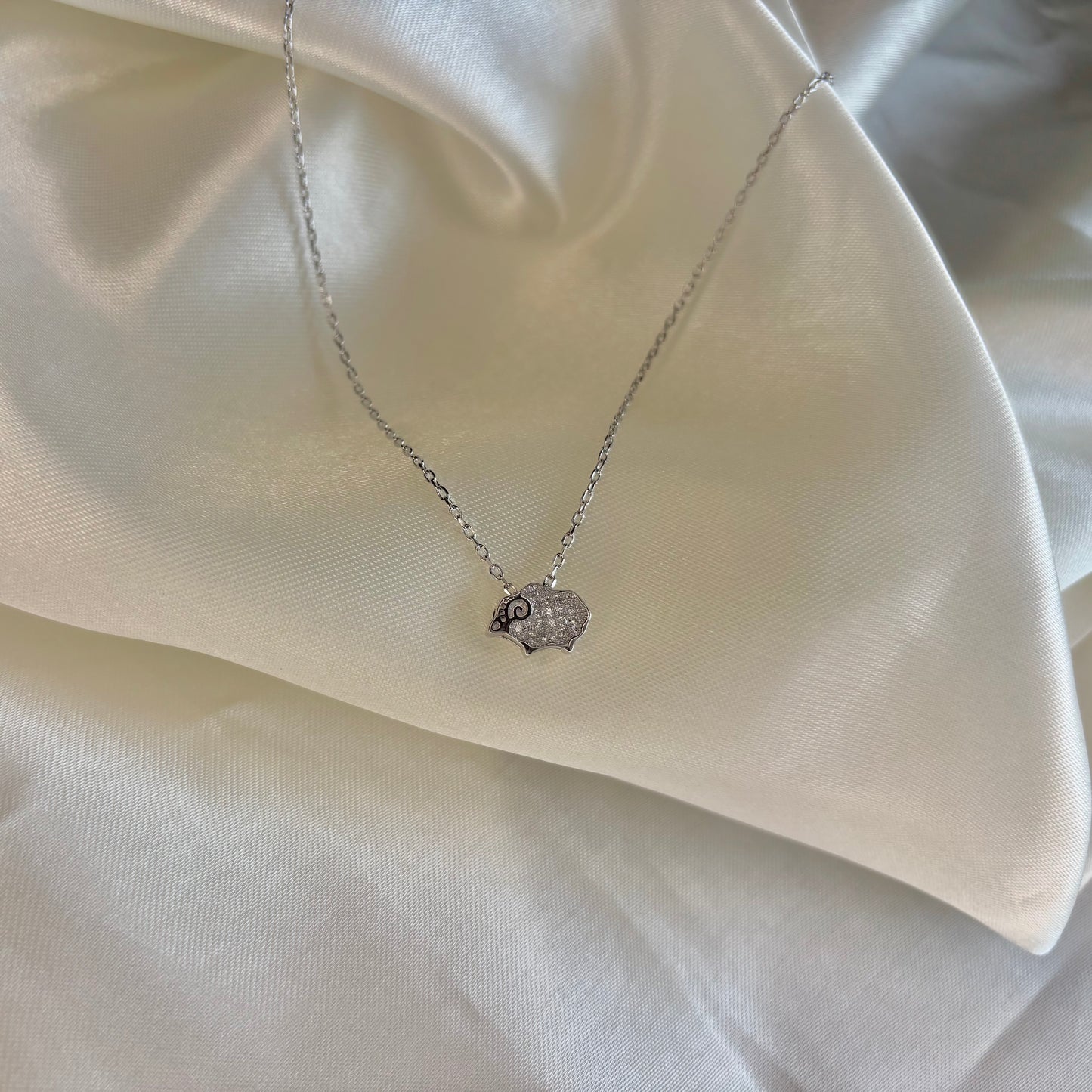Woolly Charm Necklace | 925 Sterling Silver Sheep Necklace