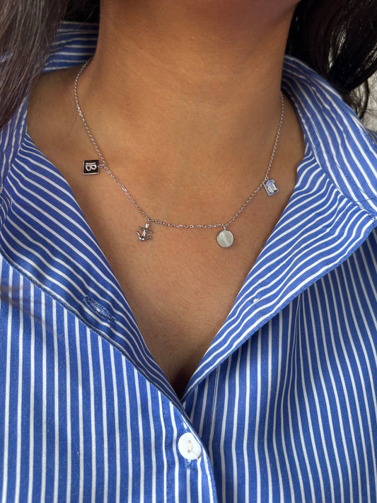Ocean Grace Necklace | 925 Sterling Silver Charm Necklace for Women
