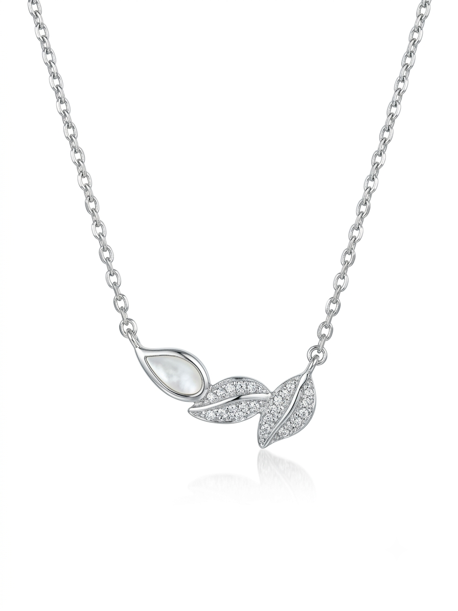 Whisper Leaf Necklace | Sterling Silver Leaf Pendant for Women