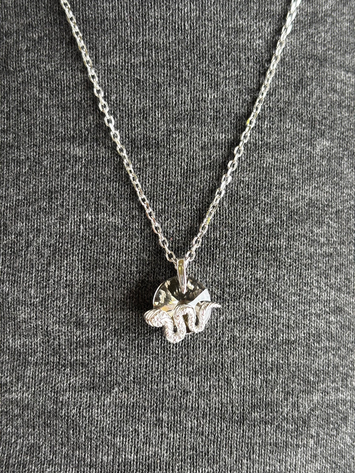 Snake Charm Necklace | 925 Sterling Silver Necklace for Women
