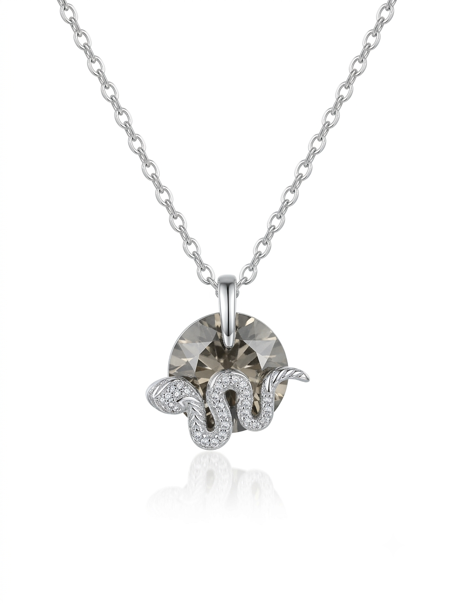 Snake Charm Necklace | 925 Sterling Silver Necklace for Women