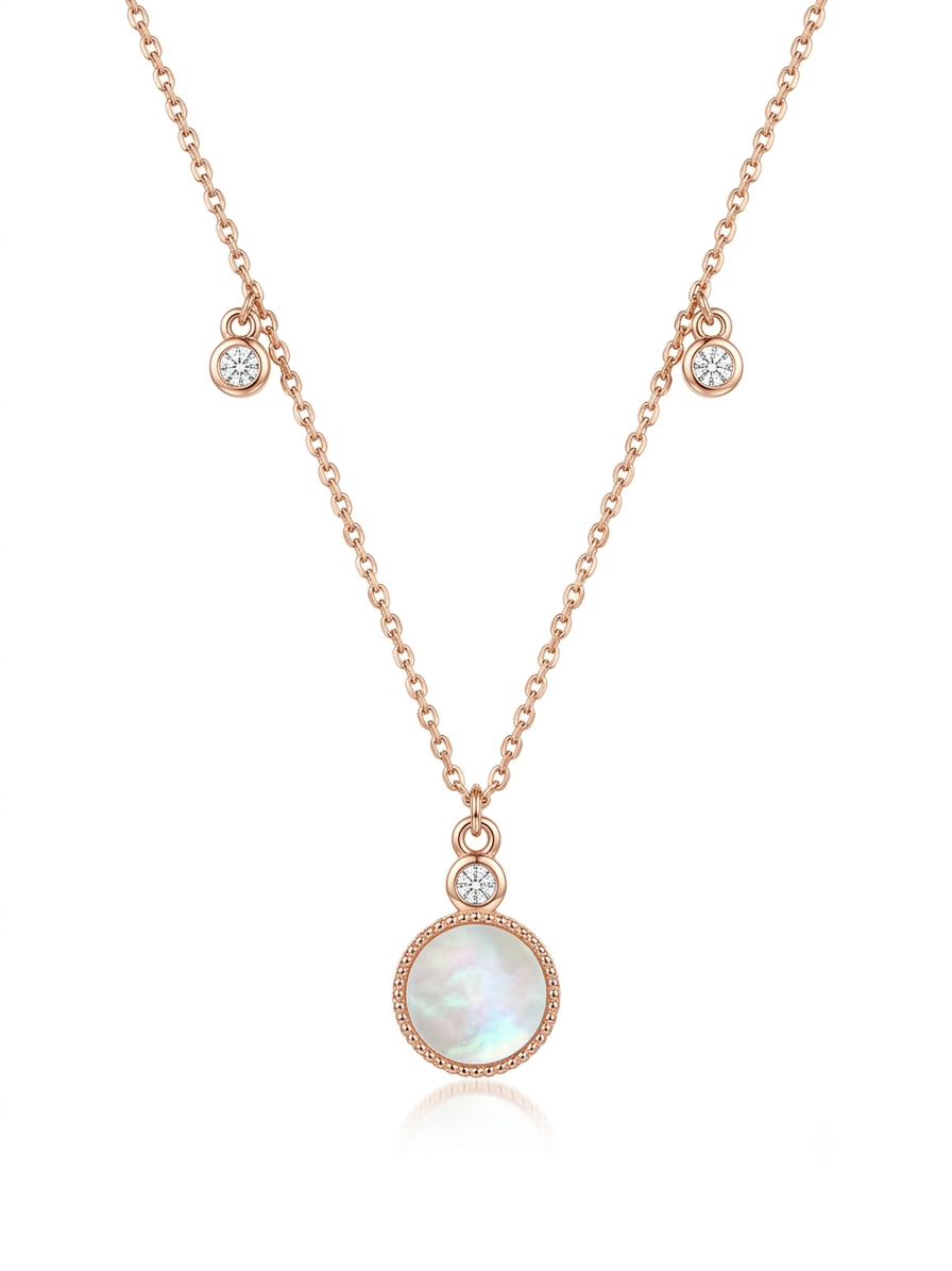 Luna Pearl Necklace – Elegant Rose Gold Mother of Pearl Necklace