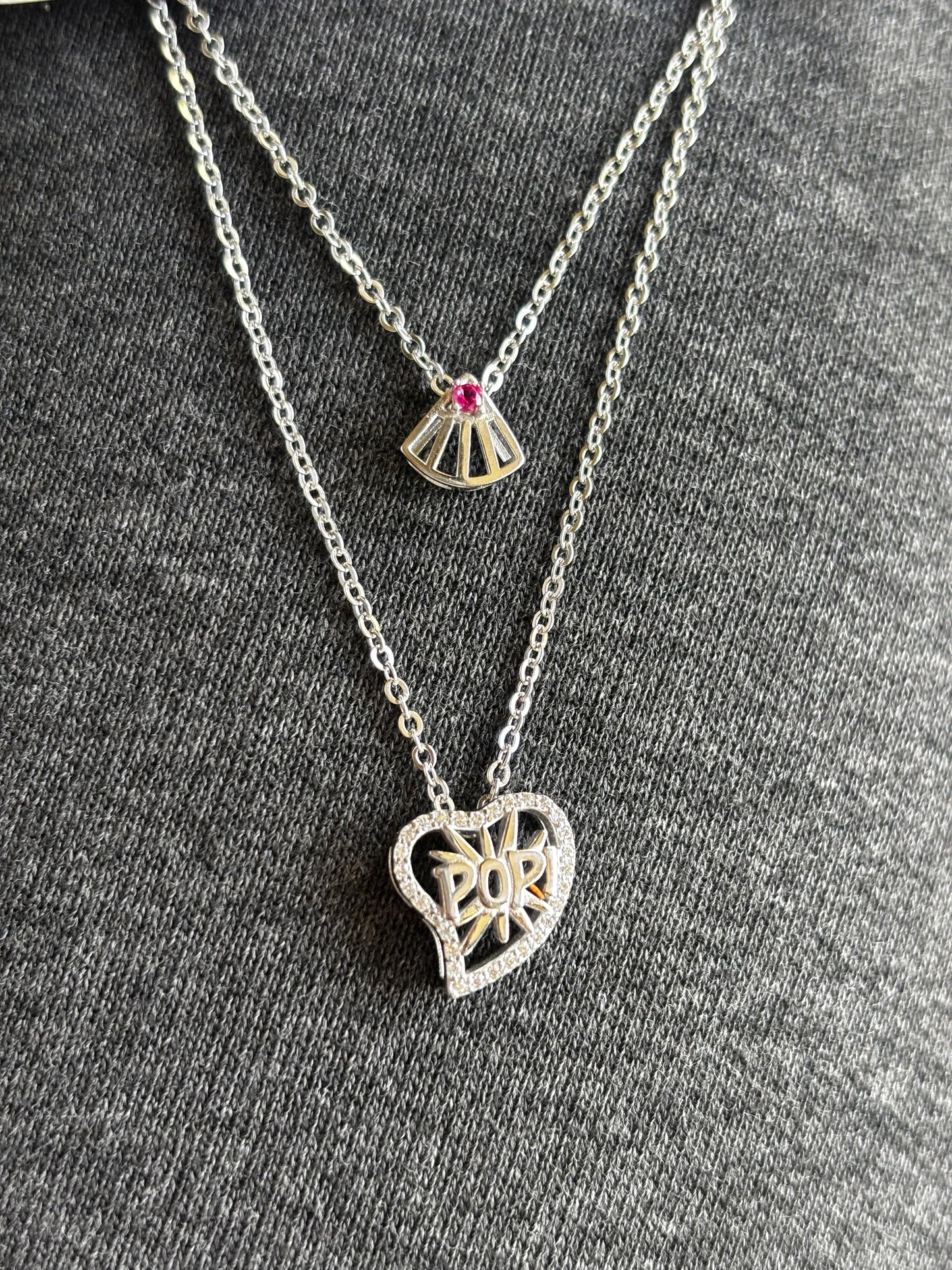 Pop Heart Necklace | 925 Sterling Silver Pendant Necklace for Women
