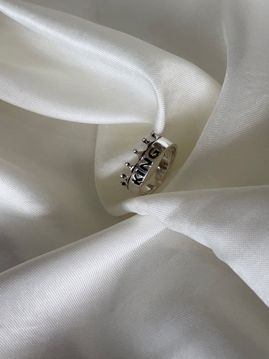 Silver King Crest Ring
