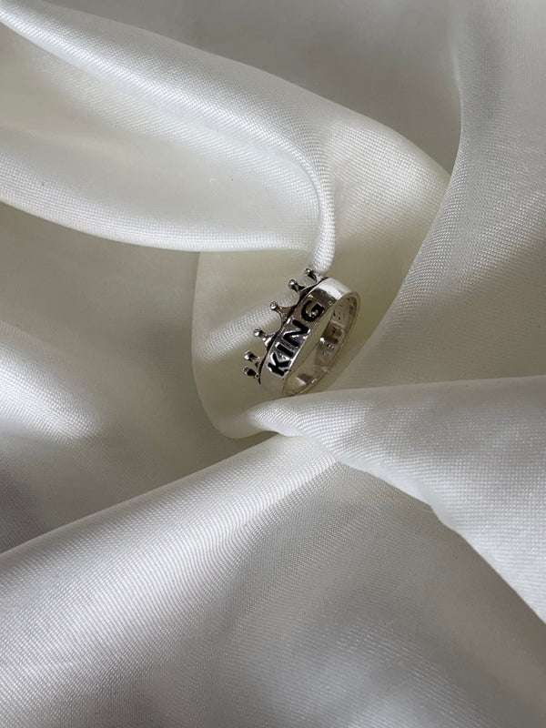 Silver King Crest Ring