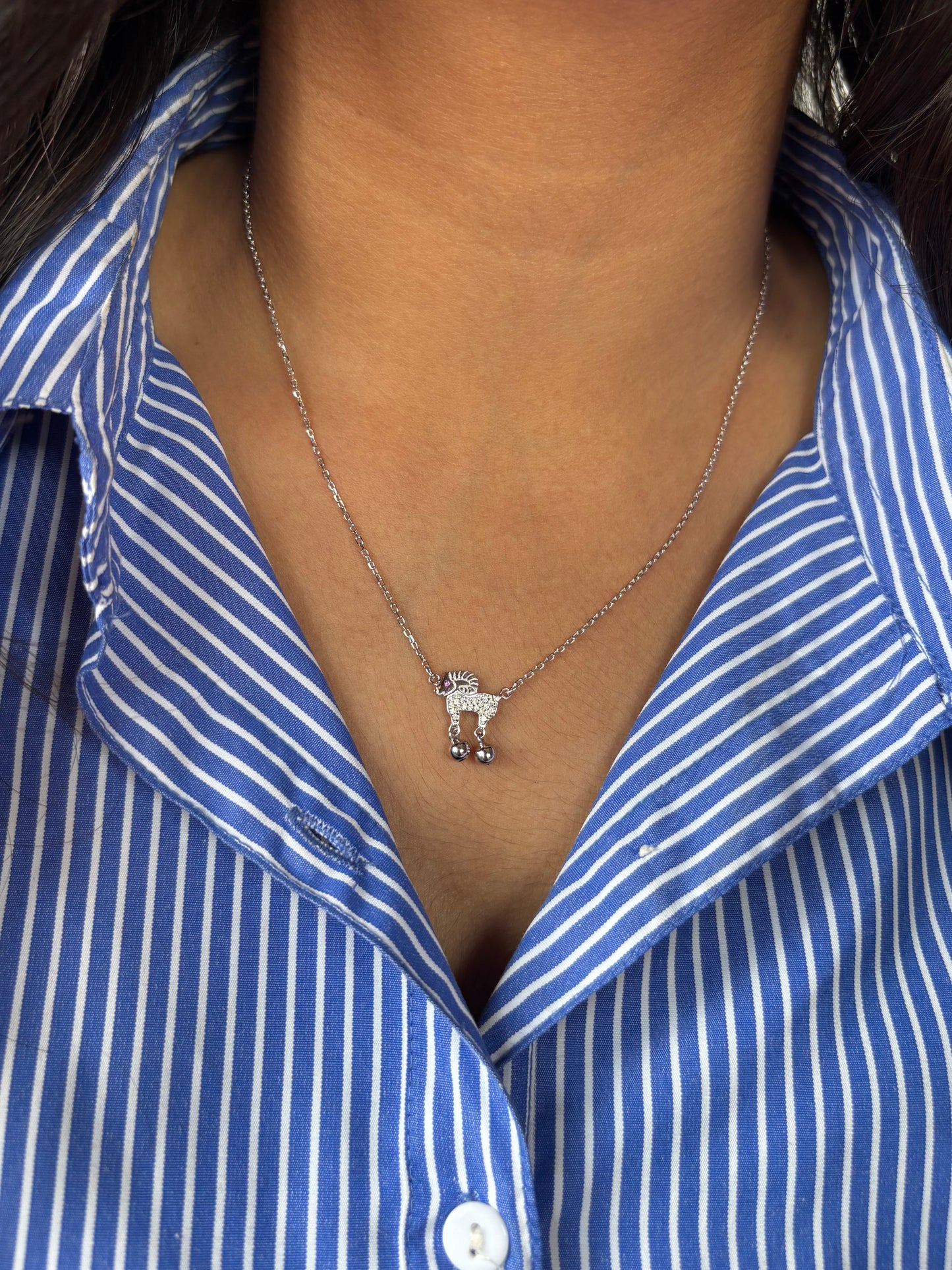Aries Spark Necklace | 925 Sterling Silver Aries Zodiac Necklace