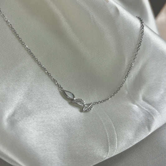 Whisper Leaf Necklace | Sterling Silver Leaf Pendant for Women