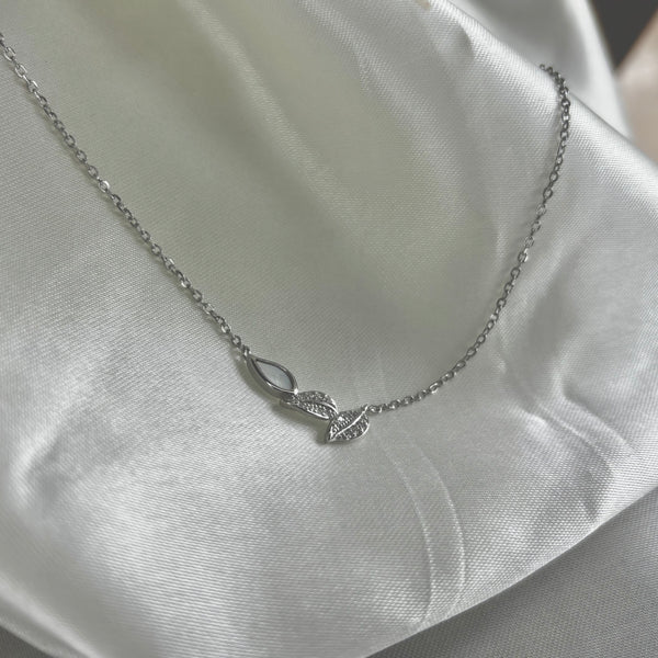 Whisper Leaf Necklace | Sterling Silver Leaf Pendant for Women