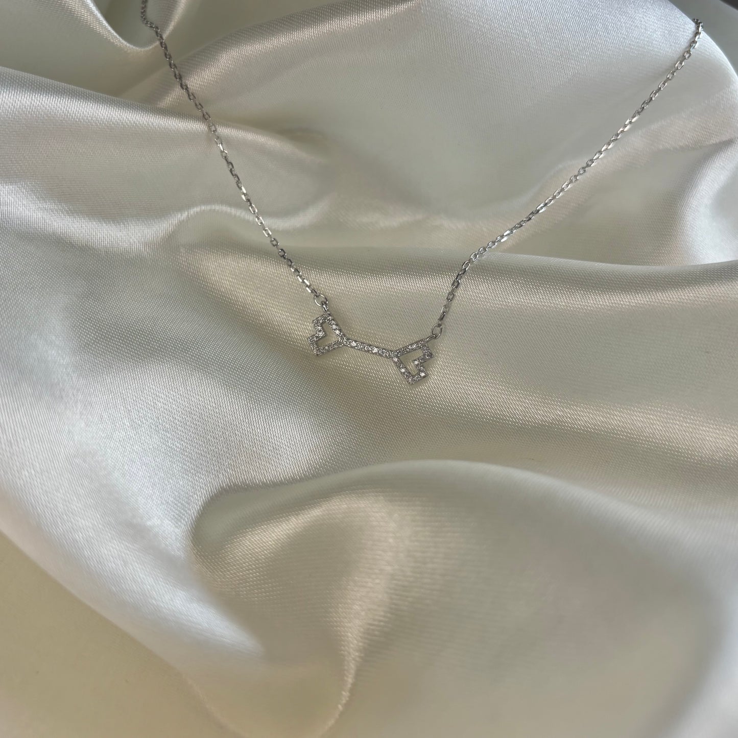 Key of Love Necklace – Elegant Silver Key Pendant Necklace