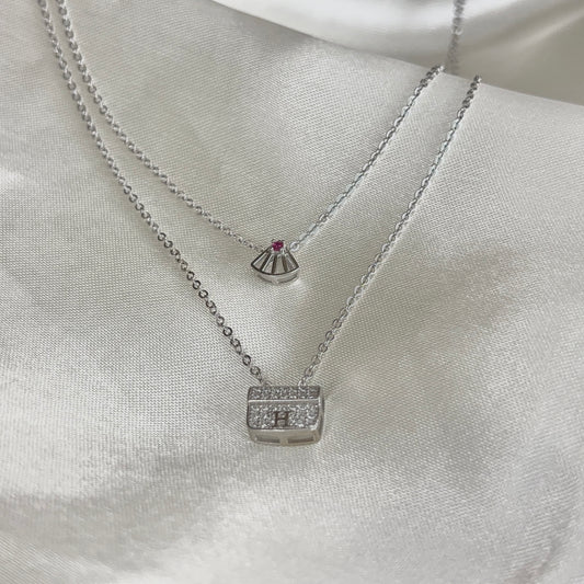 Luxe Charm Layer Necklace – Elegant Double Layer Charm Necklace
