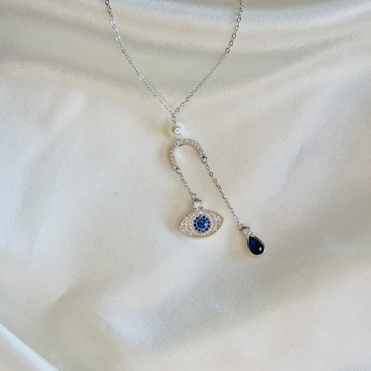 Elysian Eye Necklace - Sterling Silver Evil Eye Pendant